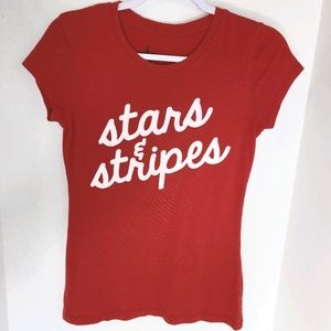 Stars & Stripes red tshirt USA 4th of July